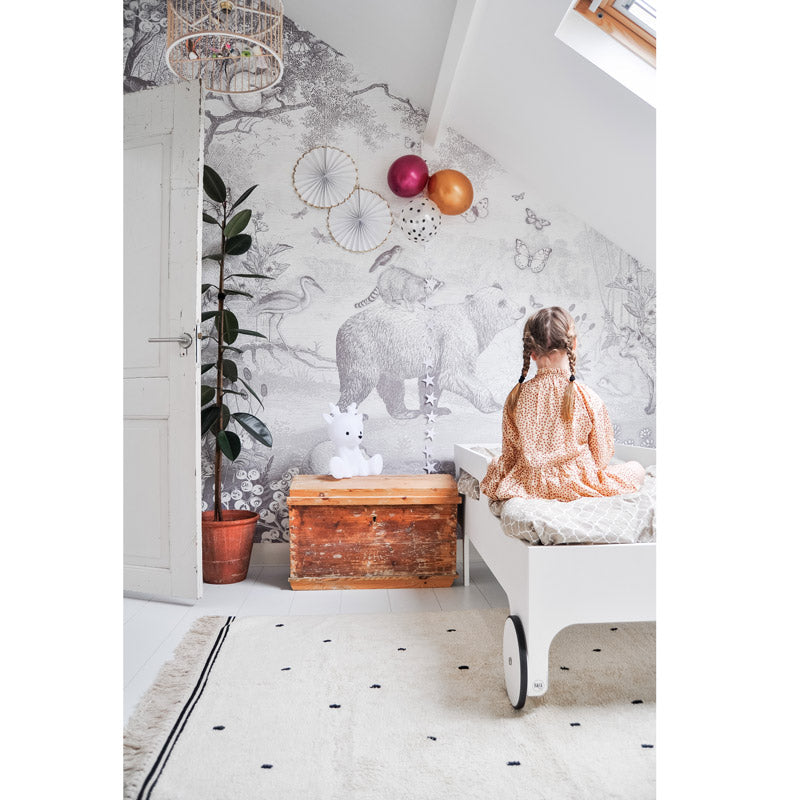 Tapis Petit Baumwollteppich 'Emily' in creme mit Punkten ca. 120x170cm