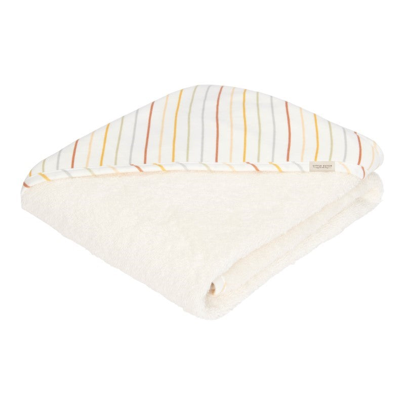 Little Dutch Kapuzen-Badetuch "Vintage Sunny Stripes"