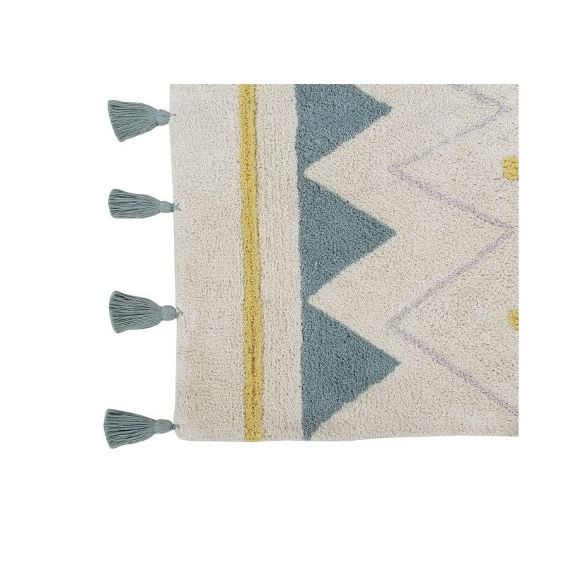 Lorena Canals waschbarer Teppich 'Azteca' in vintage blue 140x200cm