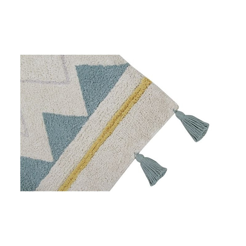 Lorena Canals waschbarer Teppich 'Azteca' in vintage blue 140x200cm