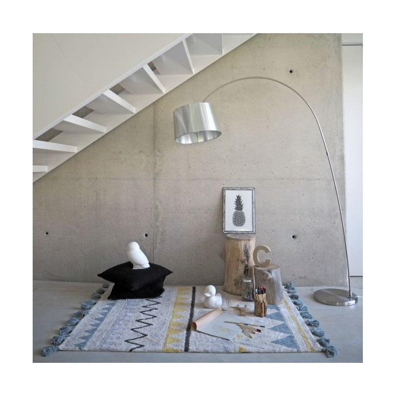 Lorena Canals waschbarer Teppich 'Azteca' in vintage blue 140x200cm