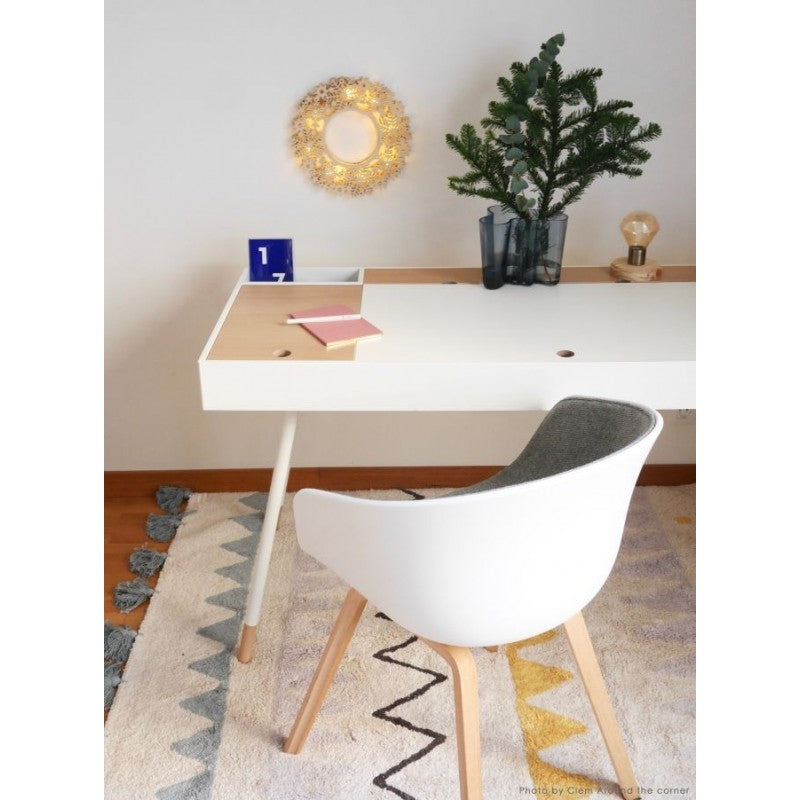 Lorena Canals waschbarer Teppich 'Azteca' in vintage blue 140x200cm