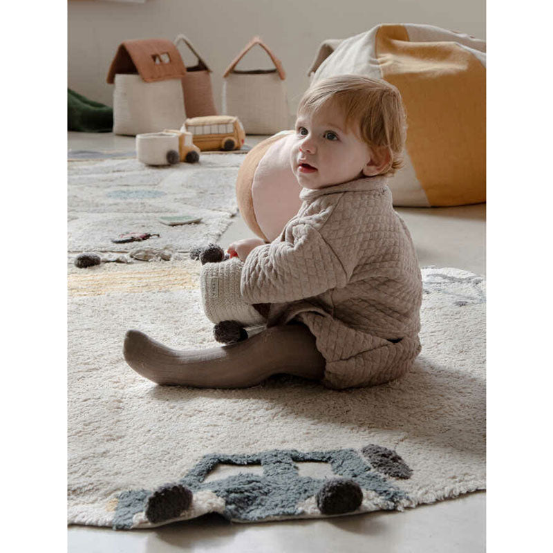 Lorena Canals waschbarer, runder Teppich 'Wheels' Ø140cm