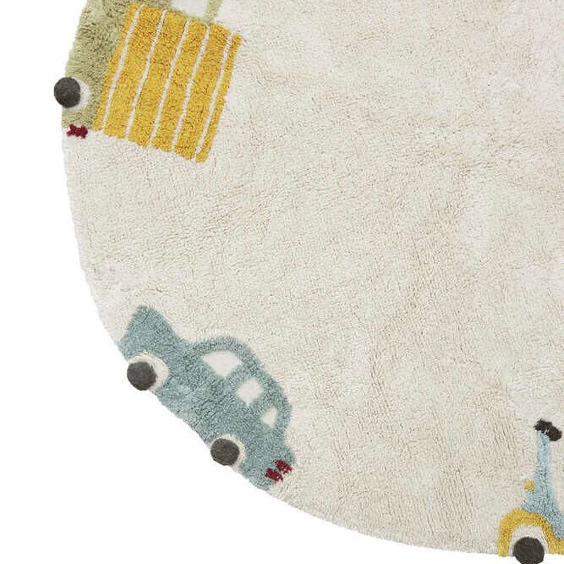 Lorena Canals waschbarer, runder Teppich 'Wheels' Ø140cm