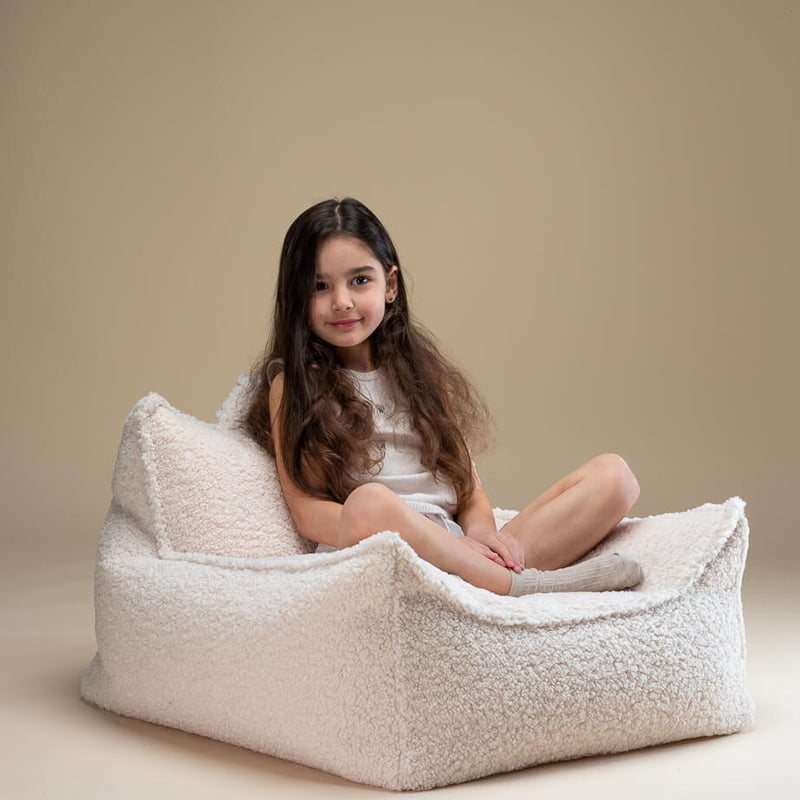 Wigiwama Teddy-Sitzsack `Cream White´, 80 x 70 cm