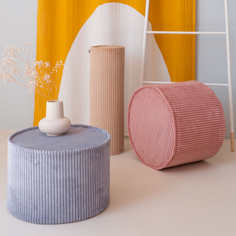 Wigiwama Sitzpouff `Blueberry Blue´ Ø 39,5 x 25 cm