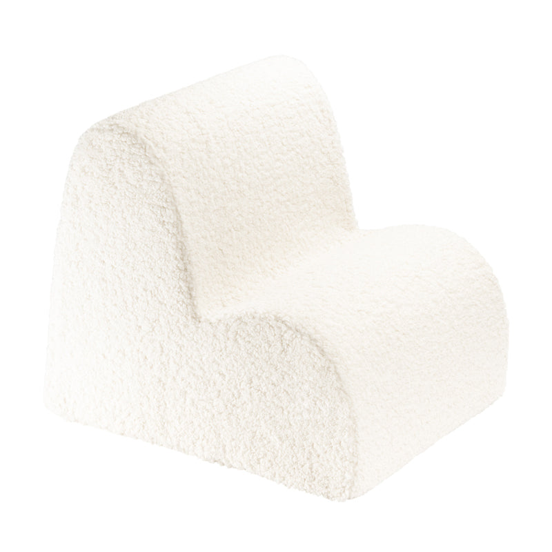 Wigiwama Cloud Chair `Cream White´ aus Teddy-Stoff 60x50cm