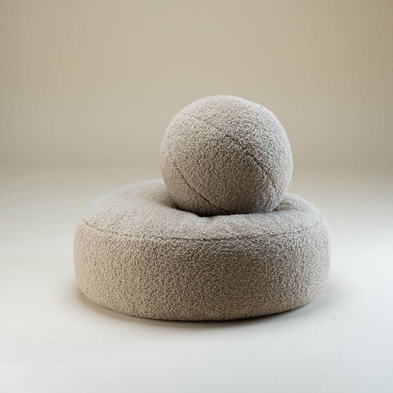 Wigiwama Teddy-Ottoman`Biscuit´20x⌀65cm