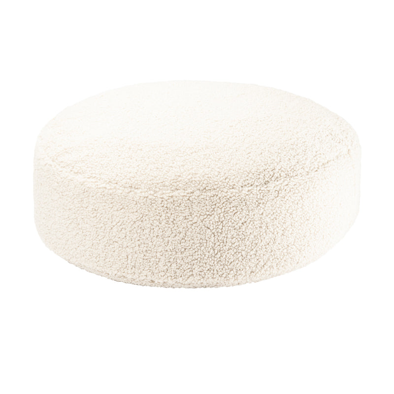 Wigiwama Teddy-Ottoman`Cream White´20x⌀65cm