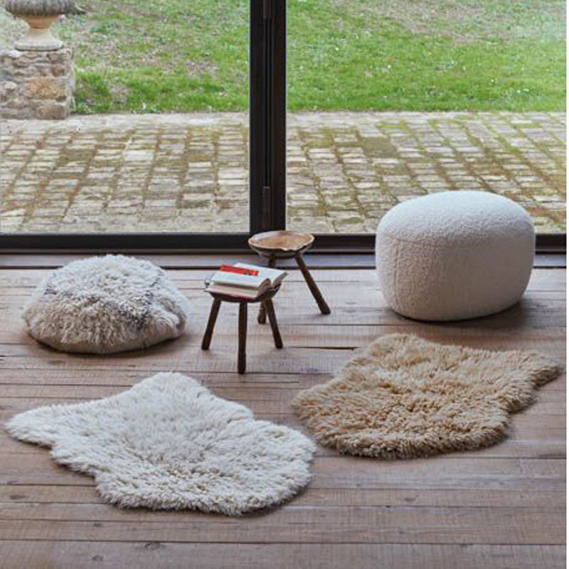 Lorena Canals waschbarer Teppich 'Woolable Rug Woolly' in sheep white 75x110cm