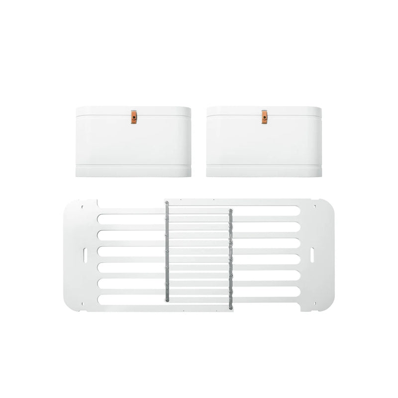 Oliver Furniture Wood Mini+ Geschwisterset weiß (Ergänzung für Babybett inklusive Umbauset Juniorbett 0-9 Jahre)